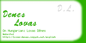 denes lovas business card