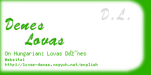 denes lovas business card
